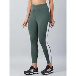 blinkin Solid Women Dark Green, White Tights-picture-37