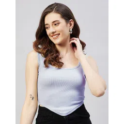 Blinkin Women Lavender Ribbed Crop Top-picture-29