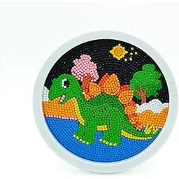 bliss hues 5D Unicorn Diamond Painting Kits for Kids with Wooden Frame Cute Animal Art and Crafts for Kids Ages (6-12) Diamond Painting Frame (Dinosaur Diamond Art 2)-picture-25