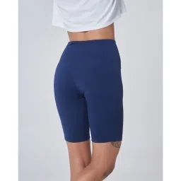 blissclub Bliss Club Women Navy Blue The Ultimate Cycling Shorts with 2 Pockets image 2