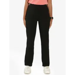 BlissClub Black Cotton Straight Pants-picture-28
