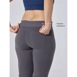 BlissClub Grey High Waist The Ultimate Flare Pants image 5