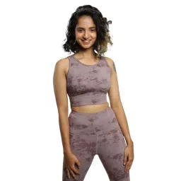 BlissClub Purple Printed Sports Bra-picture-33