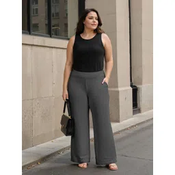 Blissclub Women Flared High-Rise Trousers-picture-40