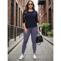 Blissclub Women Lavender Super Stretchy & High Waisted The Ultimate Leggings-picture-35
