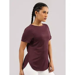 Blissclub Women Solid Boat Neck Sports T-shirt-picture-12