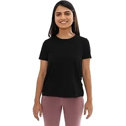 blissclub Women's Cotton Regular Fit The Last Tee |Stays New for 750+ Days |10X Durable| Round Neck | T-Shirt | Short Sleeves | Hip Covering | Tee-picture-49