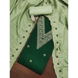 BlissFlair Floral Embroidered Sequinned Unstitched Dress Material-picture-32