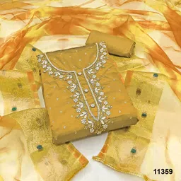 Blissta Embellished Unstitched Dress Material-picture-30