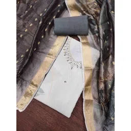 Blissta Embellished Unstitched Dress Material-picture-29