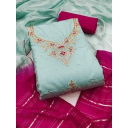 Blissta Embroidered Unstitched Dress Material-picture-27