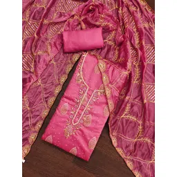 Blissta Floral Embellished Unstitched Dress Material-picture-38