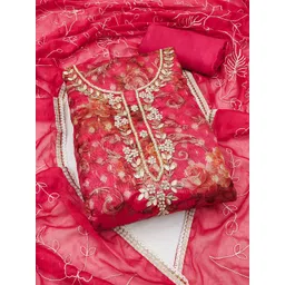 Blissta Organza Unstitched Dress Material-picture-23