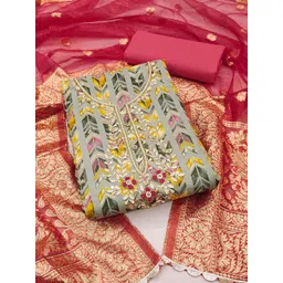 Blissta Printed Unstitched Dress Material-picture-14