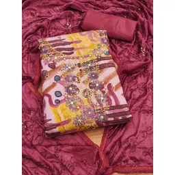 Blissta Printed Unstitched Dress Material-picture-34