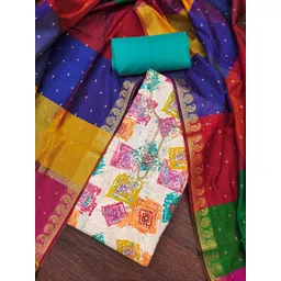 Blissta Printed Unstitched Dress Material-picture-42