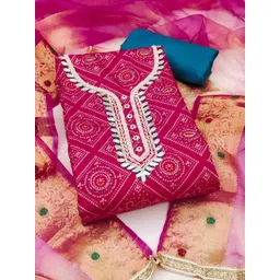 Blissta Printed Unstitched Dress Material image 2