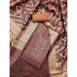 Blissta woven Embellished Unstitched Dress Material-picture-36