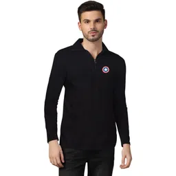 Blisstone Men Captain America Printed Polo Collar T-shirt-picture-12