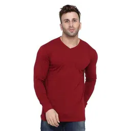 Blisstone Men Solid V-Neck Slim Fit T-shirt-picture-14