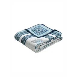 BLOCKS OF INDIA Blue & Grey Ethnic Motifs AC Room 150 GSM Double Bed Dohar-picture-33