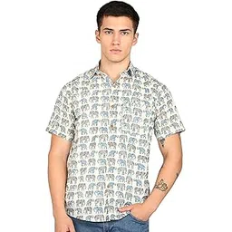 blocks of india Cotton Hand Block Print Half Sleeves Summer Shirts for Men-picture-39