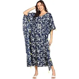 blocks of india Hand Block Kaftan in Cotton Fabric-picture-43