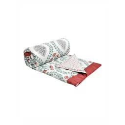 BLOCKS OF INDIA Red & Black Printed Pure Cotton AC Room 350 GSM Single Bed Dohar-picture-24