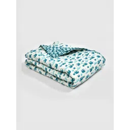 BLOCKS OF INDIA Turquoise Blue & White Cartoon Characters Mild Winter 350 GSM Double Bed Quilt-picture-30