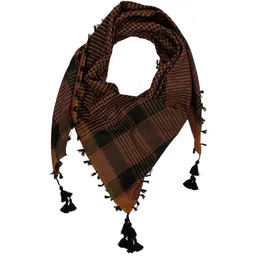 blooming faith Checkered Cotton Blend Men Brown, Black Scarf, Fancy Scarf, Stole-picture-18