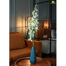Blooming Floret Artificial Orchid Stick 42 inch for Home Decor/Office Decor/Gifting | 1 Orchid Stick in Off White Color | Attractive Ornamental Flowers | Natural Looking | Dust-Proof-picture-15