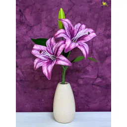 Blooming Floret Purple Lily Artificial Flower-picture-33