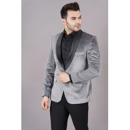 bloomingfashion Men Solid Tuxedo Style Party Blazer-picture-23
