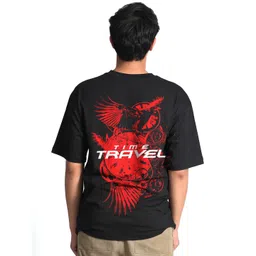 Bloopers Store Men Graphic Printed Round Neck Cotton Oversized T-shirt-picture-26