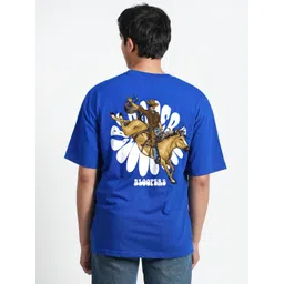 Bloopers Store Men Graphic Printed Round Neck Cotton Oversized T-shirt-picture-29