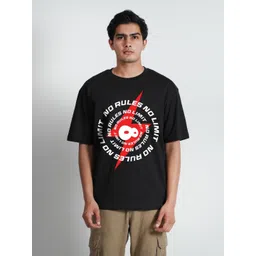 Bloopers Store Men Printed Drop-Shoulder Sleeves Applique T-shirt-picture-25