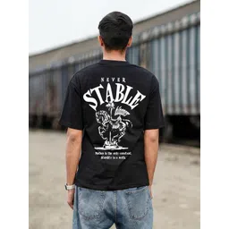 Bloopers Store Men Printed Drop-Shoulder Sleeves Cotton T-shirt-picture-24