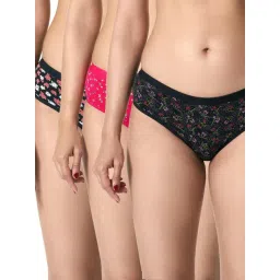 blossom Blossom¿Women's Cotton Panty, Outer Elastic,Printed Hipster_Lilly Light Pack of 3-picture-12