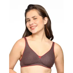 BLOSSOM Brown Textured Medium Coverage T-Shirt Bra-picture-34