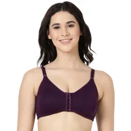 BLOSSOM Dark Purple Full Coverage Front Open Bra-picture-26
