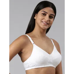BLOSSOM Women Solid Double Layered Full Coverage Non Wired Non Padded Cotton Bra image 5