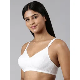 BLOSSOM Women Solid Double Layered Full Coverage Non Wired Non Padded Cotton Bra image 4
