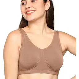 blossom Women's Double Layered Gathered Full Coverage Non Wired Non Padded 95% Modal,5% Elastene Slip on Bra_Night Bra-picture-41