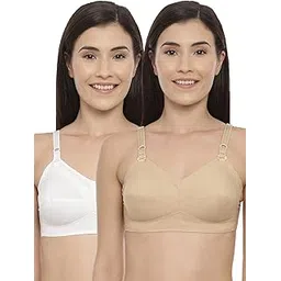 blossom Women's Seamed, Double Layered Full Coverage, Non Wired Non Padded, 100% Cotton, Dropdown Cup, Back Closure, Maternity Bra [ Mercy SSU 36B Skin/White ]-picture-21