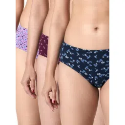BLOSSOM Womens Stretchable Lycra Panty, Inner Elastic, Printed, Soft Material Hipster_Garden Pack of 3-picture-13