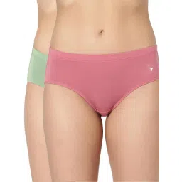 BLOSSOM Women's Ultra Soft and Comfort with Concealed Waistband Mid Rise Moderate Coverage Hipster Panty_Modal Panty Assorted Pack of 2-picture-12