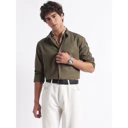 Blu MNKY Men Classic Slim Fit Casual Shirt-picture-18