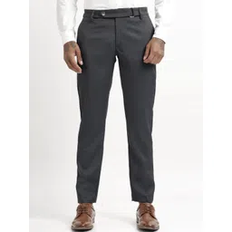 Blu MNKY Men Smart Slim Fit Trousers-picture-14