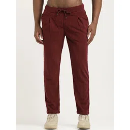 Blu MNKY Men Striped Smart Corduroy Pleated Joggers Trousers-picture-10