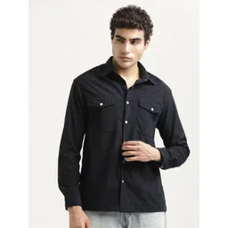 Blu MNKY Smart Spread Collar Slim Fit Casual Shirt-picture-13